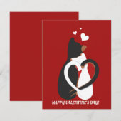 Funny Valentijn Cats in Love Notitiekaartje (Voorkant / Achterkant)