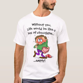 Funny Valentijn Chocolate Cartoon T-shirt