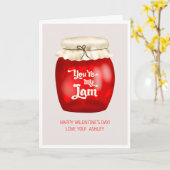 Funny valentijn Jam citaat beige 3 foto's collage Kaart (Gele Bloem)