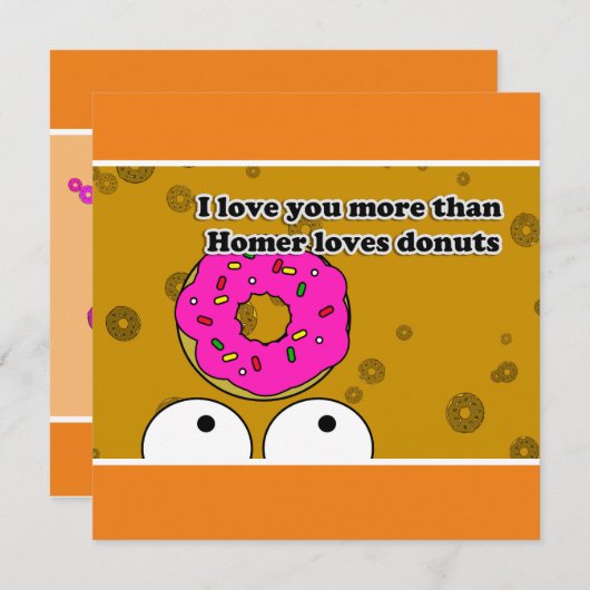 Funny Valentijn Kaart houdt van je als homer liefh (Voorkant / Achterkant)