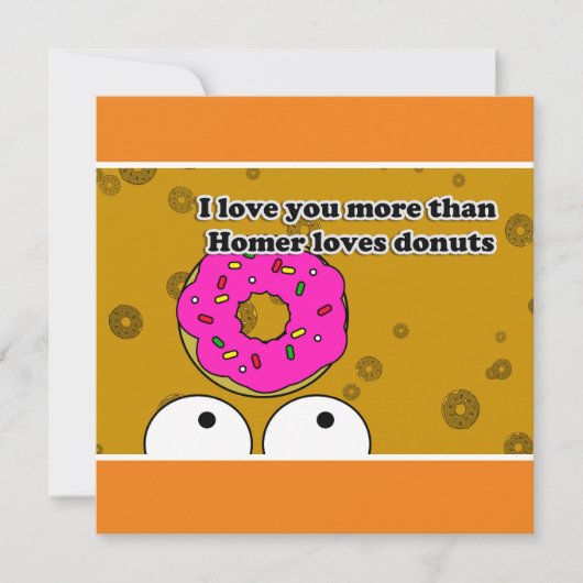 Funny Valentijn Kaart houdt van je als homer liefh (Voorkant)