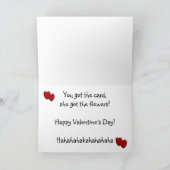 Funny Valentijn Kaart-zie Rug van Kaart alstublief (Binnen)