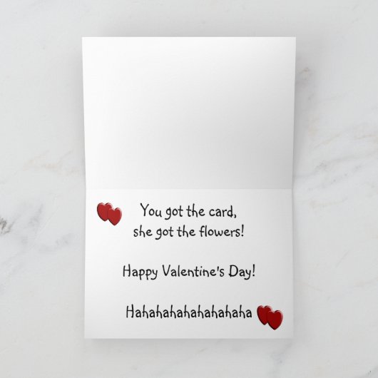 Funny Valentijn Kaart-zie Rug van Kaart alstublief (Binnen)