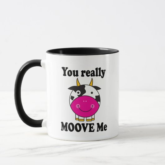 Funny Valentijn Moove me Cow Gift Mok (Links)