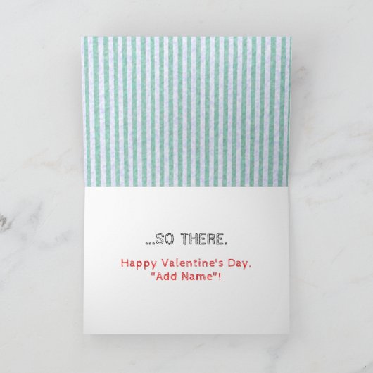 Funny Valentijn Romantic Feestdagen Kaart (Binnen)