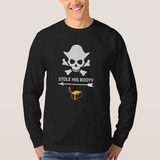 Funny Valentijn S Day Couples Costume Pirate Manne T-shirt (Voorkant)