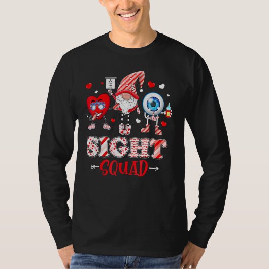 Funny Valentijn Sight Squad Gnome Optometrist Nurs T-shirt (Voorkant)