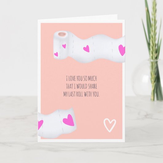 Funny valentijn toiletrol 3 foto's collage kaart (Voorkant)