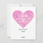 Funny Valentijn van de kat box Feestdagenkaart (Achterkant)
