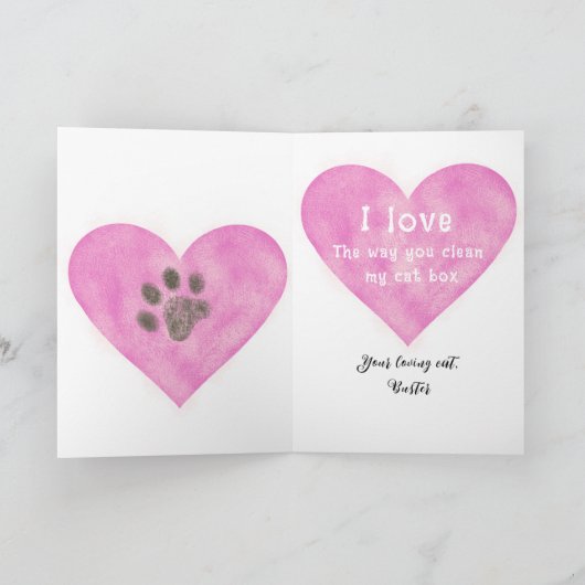 Funny Valentijn van de kat box Kaart (Binnen)