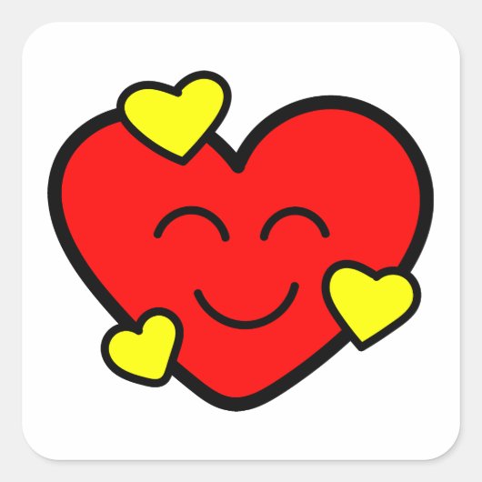 Funny Valentijn Vierkante Sticker (Voorkant)