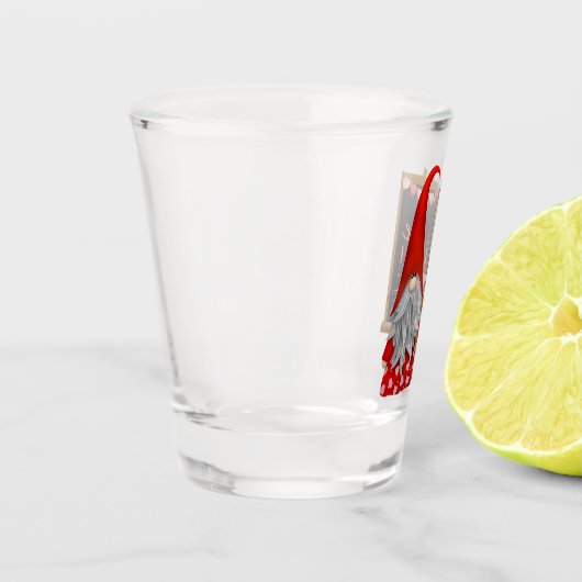 Funny valentijnen Gnome Two-Tone  Shot Glas (Links)