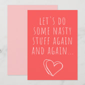 Funny Valentijns Card - Laten we wat vervelende di Kaart (Voorkant / Achterkant)