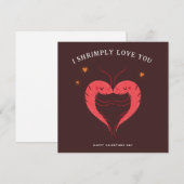 Funny Valentijns Kaart Funny Shrimp Kaart (Voorkant / Achterkant)