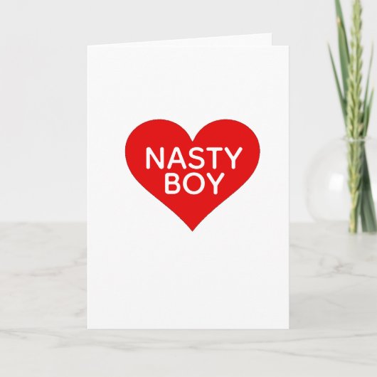 Funny valentijns Kaart Nasty Boy bestseller (Voorkant)