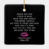 Funny Valentijnsdag 2021 Boyvriend Breakup Poem Keramisch Ornament (Achterkant)
