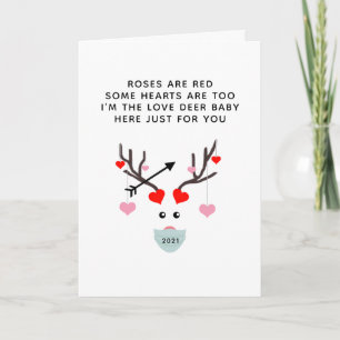 Funny Valentijnsdag 2021 Love Deer Poem Kaart