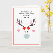 Funny Valentijnsdag 2021 Love Deer Poem Name Kaart (Gele Bloem)