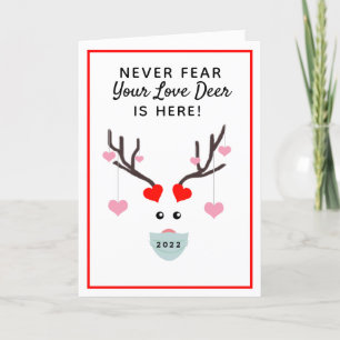 Funny Valentijnsdag 2022 Love Deer Hearts Feestdagen Kaart