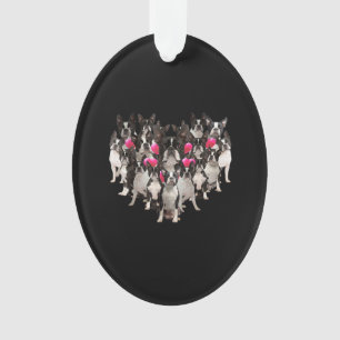 Funny Valentijnsdag Boston Terrier Heart Gift Dog Ornament