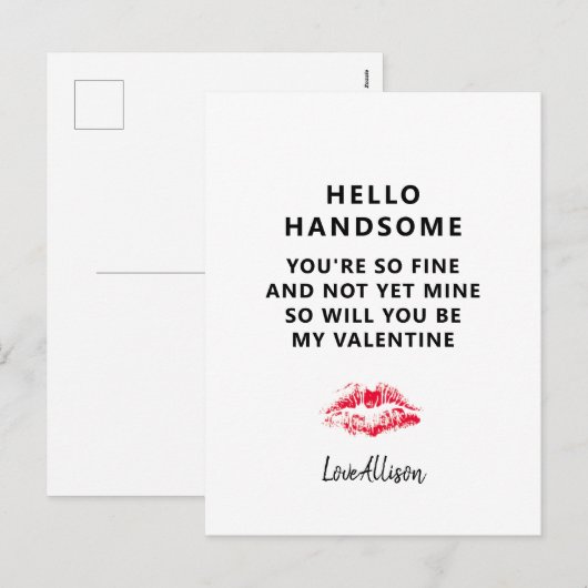 Funny Valentijnsdag Boyvriend Poem Gepersonaliseer Feestdagenkaart (Voorkant / Achterkant)