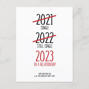 Funny Valentijnsdag Card 2023 in een relatie Aankondigingskaart