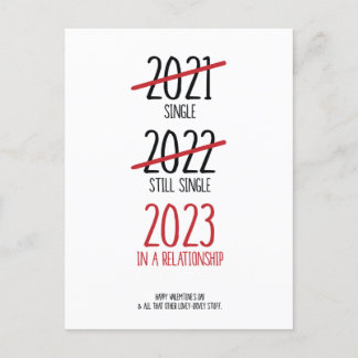 Funny Valentijnsdag Card 2023 in een relatie Aankondigingskaart