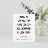 Funny Valentijnsdag Card Feestdagenkaart (Staand voorkant)