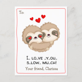 Funny Valentijnsdag Card for Kids (Slaaphart) Feestdagenkaart