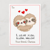 Funny Valentijnsdag Card for Kids (Slaaphart) Feestdagenkaart (Voorkant)