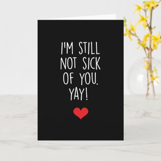 Funny Valentijnsdag Card Kaart (Gele Bloem)