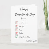 Funny Valentijnsdag Card Kaart (Voorkant)