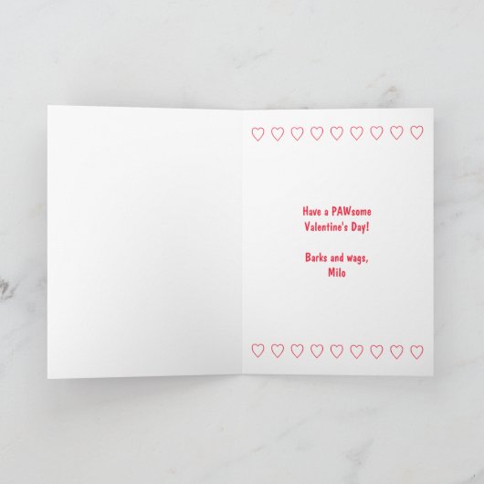 Funny Valentijnsdag card van hond Kaart (Binnen)