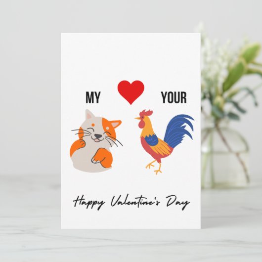Funny Valentijnsdag Card voor hem Feestdagenkaart (Staand voorkant)