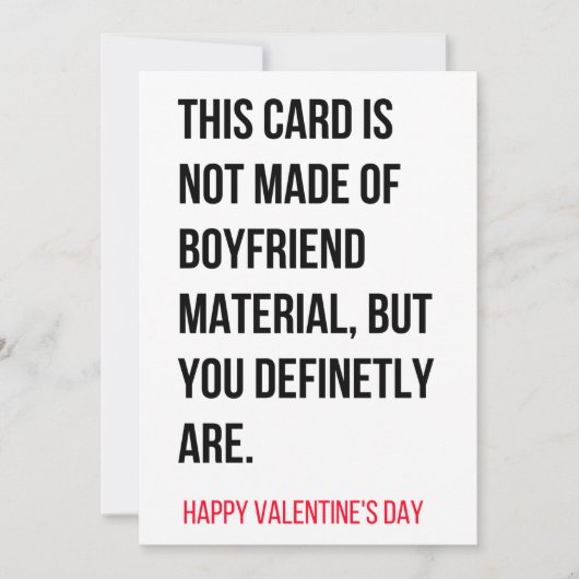 Funny Valentijnsdag Card voor hem Feestdagenkaart (Voorkant)