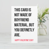 Funny Valentijnsdag Card voor hem Feestdagenkaart (Staand voorkant)