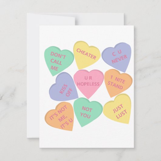 Funny Valentijnsdag conversatie harten Feestdagenkaart (Voorkant)