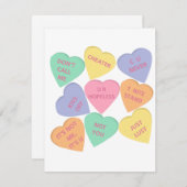 Funny Valentijnsdag conversatie harten Feestdagenkaart (Voorkant / Achterkant)