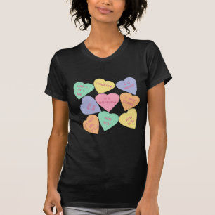 Funny Valentijnsdag conversatie harten T-shirt