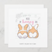 Funny Valentijnsdag Corgi Dog Butt Kaart (Voorkant / Achterkant)