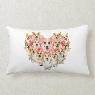 Funny Valentijnsdag Corgi Heart Gift Hondenliefheb Kussen
