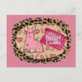 Funny Valentijnsdag Cute Dog Cuddle Briefkaart (Voorkant)