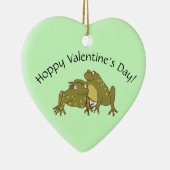 Funny Valentijnsdag Cute Frogs in Love Keramisch Ornament (Rechts)