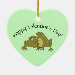 Funny Valentijnsdag Cute Frogs in Love Keramisch Ornament