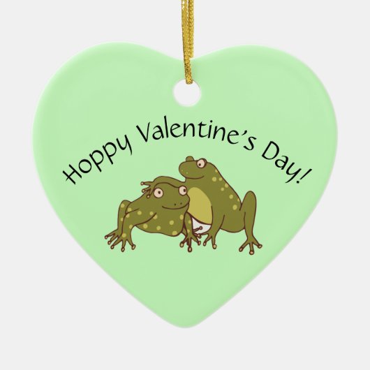 Funny Valentijnsdag Cute Frogs in Love Keramisch Ornament (Voorkant)