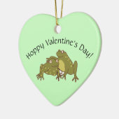 Funny Valentijnsdag Cute Frogs in Love Keramisch Ornament (Links)