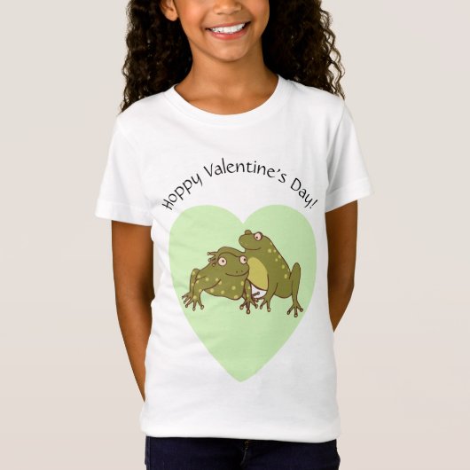 Funny Valentijnsdag Cute Frogs in Love T-shirt (Voorkant)