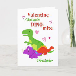 Funny Valentijnsdag Dino-mite Dinosaur-kaart Feestdagen Kaart