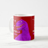Funny Valentijnsdag Dinosaur Raptor Pun Koffiemok (Voorkant links)