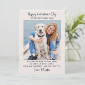 Funny Valentijnsdag DOG MOM Persoonlijke foto van  Feestdagenkaart (Staand voorkant)